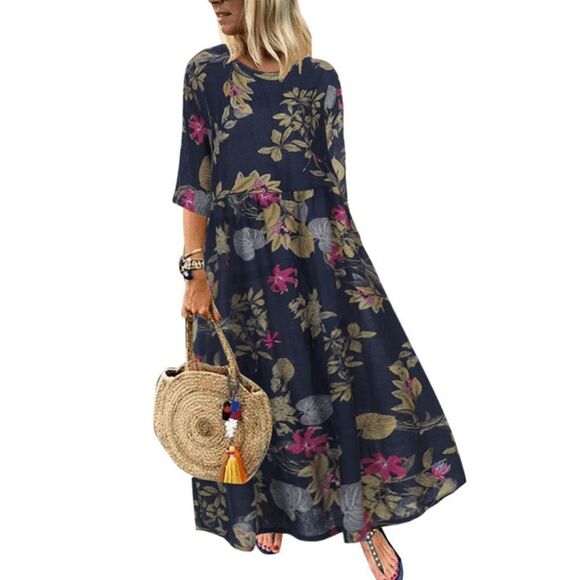 Zanzea Dresses & Skirts - ZANZEA FASHIONS 100%COTTON WOMEN'S FLORAL DRESS SIZE,